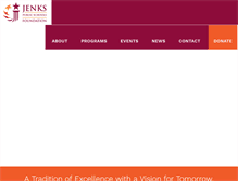 Tablet Screenshot of jenksfoundation.org